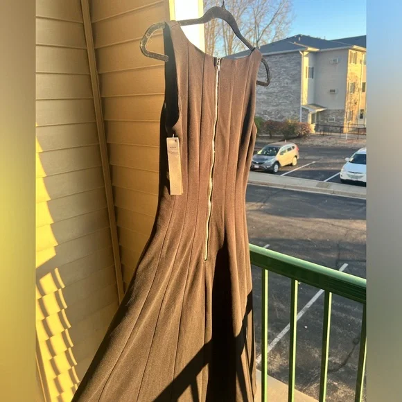 🆕AQUA Midi Dress Classic Office Soft Little Black Dress Bloomingdale’s Office - Picture 7 of 15